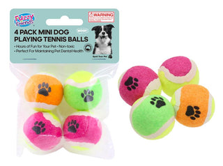 Mini Dog Playing Balls-4PK