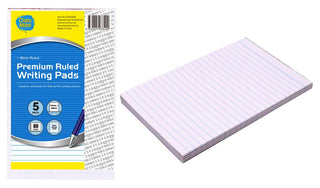 5PK Ruled Series Writing Note Pads-20CM x 12.5CM