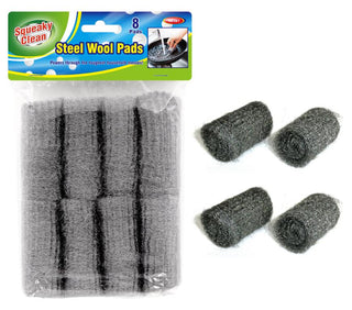 8PK Cleaning Steel Wool Pads