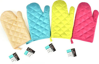 Cotton Oven Glove-4 Assorted Colours