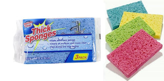 3PK Thick Kitchen Sponges-13.9CM x 9CM