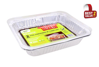 Foil Trays with Clear PVC Lids – Pack (325×260×58 mm) – IFPACK
