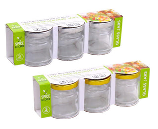 3PK Mini Screw Top Glass Jars (60ML)