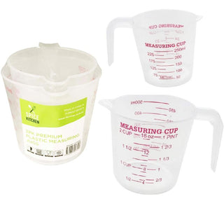 2PK Plastic Measuring Jugs - 500ML & 250ML