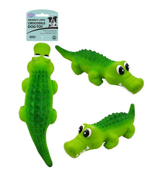 Jumbo Latex Squeaky Crocodile Dog Toy