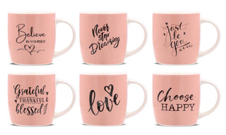 New Bone China Coffee Mug-Pink Sayings Inspired Series