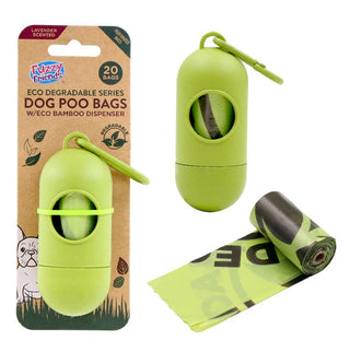 20PK Degradable Series Scented Poo Bags W/Dispenser