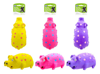 Colourful Spotted Pig Series Latex Dog Toy