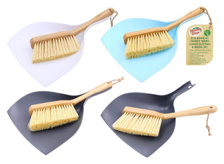 ECO Bamboo Premium Jumbo Dustpan & Brush Set