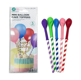 5PK Mini Balloon Cake Toppers
