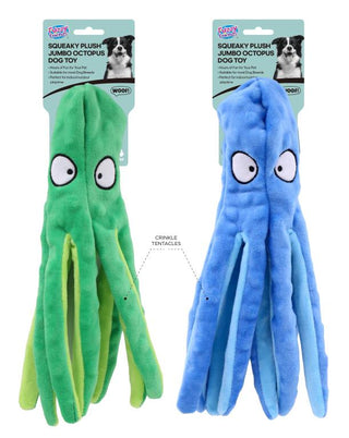 Squeaky Jumbo Plush Octopus Series Dog Toy
