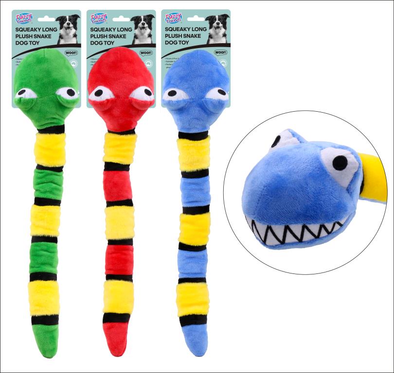 Squeaky Long Plush Snake Toy – 50 cm Interactive Plush – IFPACK