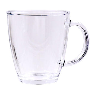 Clear Glass 350ML Mug W/ Handle
