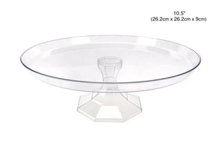 Small Series Clear Acrylic Plastic Cake/Desert Stand - 10.5"