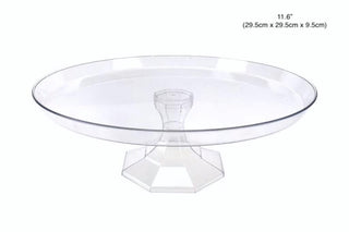 Small Series Clear Acrylic Plastic Cake/Desert Stand - 11.6"