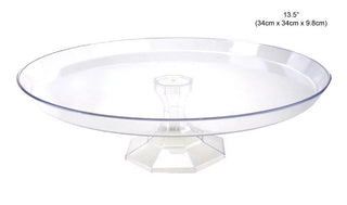 Small Series Clear Acrylic Plastic Cake/Desert Stand - 13"
