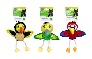 Bird Series Plush/Rope Dog Toy W/Squeaker