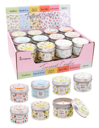 Decorative Scented Candle In Tin - Display Box Series