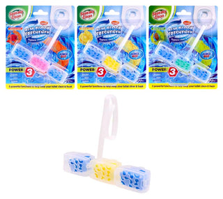 Toilet Rim Block Fresherners - 3 Section Series-Assorted Scents