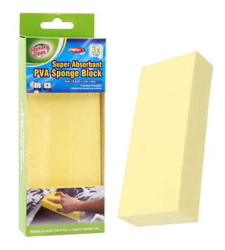 Chamois PVA Super Absorbant Sponge Block-16.5CM x 7CM x 3CM