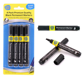4PK Black Series Pemanent Markers