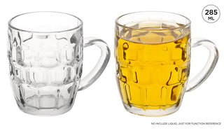 Glass Dimple Series (Middy) Beer Mug - 285ML