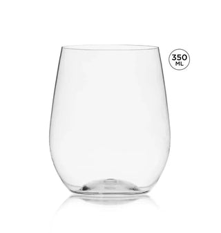 Acrylic Plain Series Plastic Reusable 350ML Stemless Wine Glass