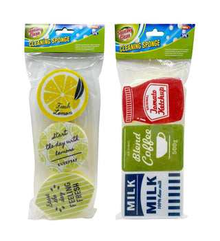 3PK Scrub Sponges - Novelty Saying Series