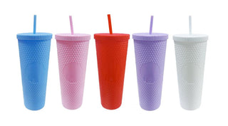 Jumbo Premium Plastic Drink Cup with Straw