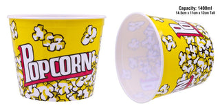 Plastic Reusable Series Popcorn Bucket - 14.5CM x 11CM x 12CM(1400ML)