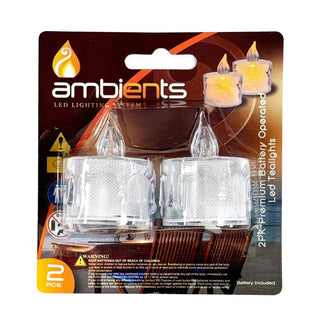 2PK L.E.D Tealight Candle - Drip Series Medium