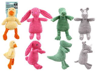 Squaky Plush Jumbo Corduroy Animal Dog Toy - 25CM x 18CM