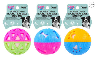 Heavy Duty Double Layer Round Play Ball - 7.6CM X 7.6CM