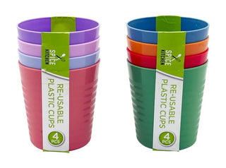 4PK Plastic Cups - Re-Usable