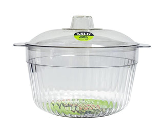 Crystal Serving Bowl With Lid - 1.5LTR