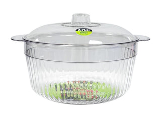 Crystal Serving Bowl with Lid - 2.7LTR