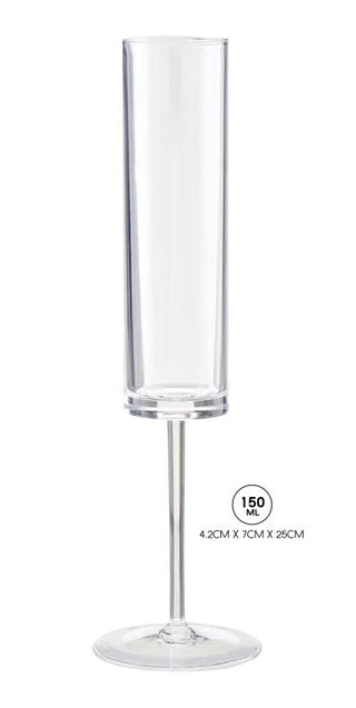 150ML Acrylic Plastic Reusable - Moderm Series Champagne Glass