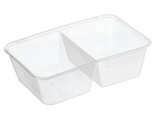 Genfac 650ml 2-Comp. Rectangular Container
