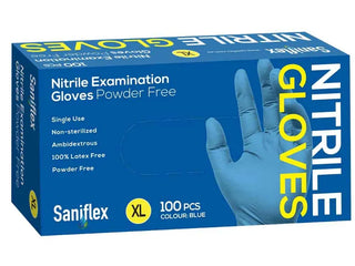 Saniflex Nitrile Blue Gloves XL 100s