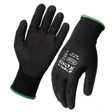 Stealth Ronin Size 9/Large EN388 Nylon Glove/Nitrile Palm Black (One Pair)