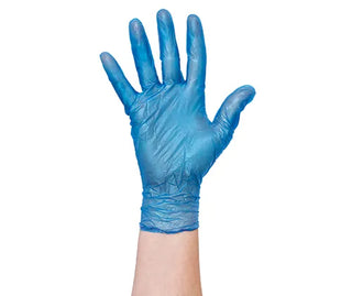 Daffodil Vinyl Blue Powder Free Gloves Large 100s