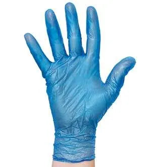 Vinyl Blue Powder Free Gloves Small 100s