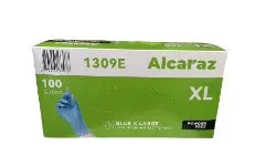 Alcaraz BLUE Vinyl Gloves XL Powder Free