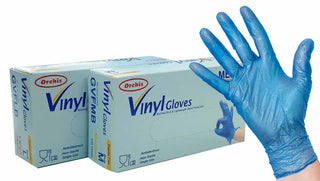 Daffodil Vinyl Blue Powder Free Gloves Medium 100s