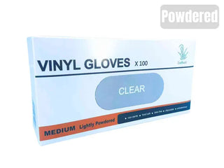 Daffodil Vinyl Medium Powdered Gloves