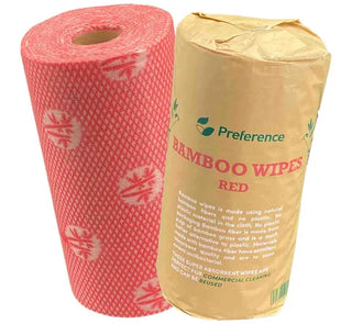 1 Roll Bamboo Wipes Red