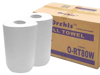 Orchis'  Perforated Paper Roll Towel White 80m x (16 Roll/CTN) 600g