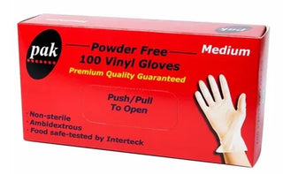 Pak Powder Free Vinyl Gloves Large