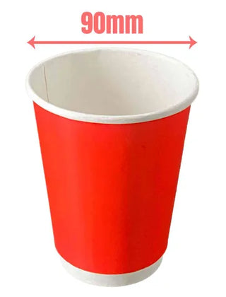 12oz Smooth DWl Red Coffee Cups