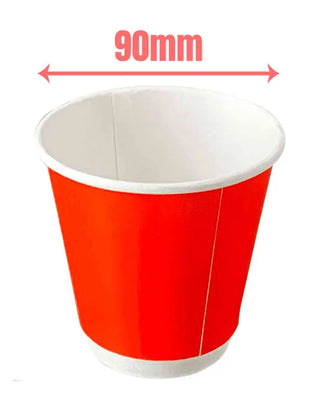 8oz Smooth DW Red Coffee  Cups